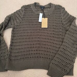 Halogen Olive Crew Neck Sweater